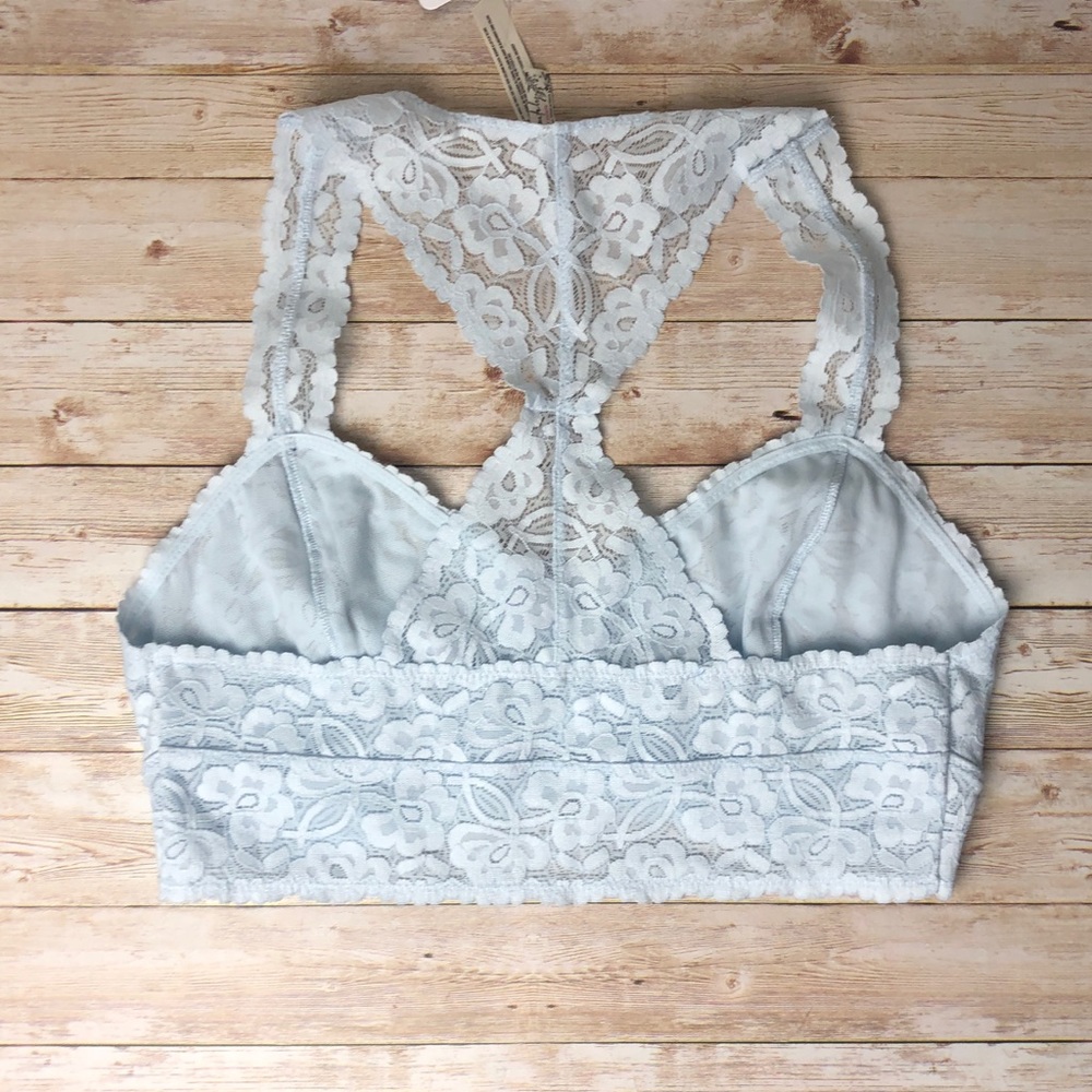 🆕 Free People Galloon Lace Bralette barely blue - Picture 8 of 8